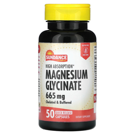 Sundance Vitamins High Absorption Magnesium Glycinate 665 Mg Quick Release Capsules Vitamins & Supplements Pasteur Pharmacy
