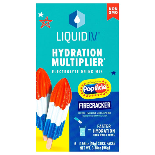 Liquid I.V.® Hydration Multiplier® Electrolyte Drink Mix – Popsicle® Firecracker Beverages Pasteur Pharmacy