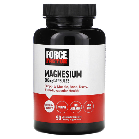 Force Factor Magnesium, 500 Mg, 90 Vegetable Capsules Vitamins & Supplements Pasteur Pharmacy