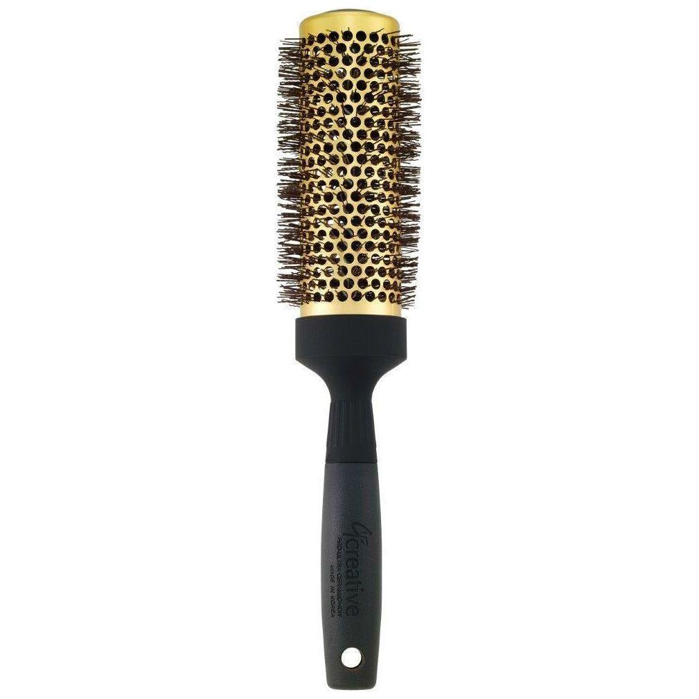 Gold Nano Ceramic Hair Brush with 6 Inch XL Barrel Hair Brush Pasteur Pharmacy 2.5"CR132G-XL)