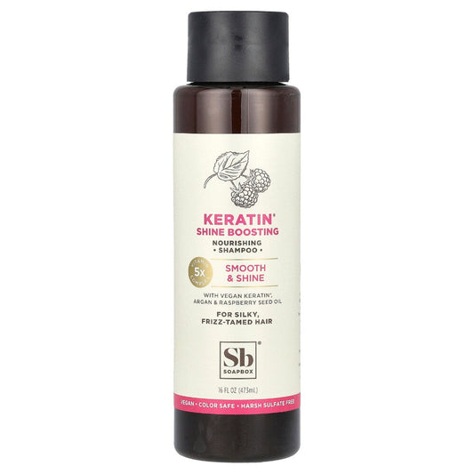 Soapbox Nourishing Shampoo Keratin Shine Boosting For Silky Frizz-Tamed Hair - 16 Fl Shampoo Pasteur Pharmacy