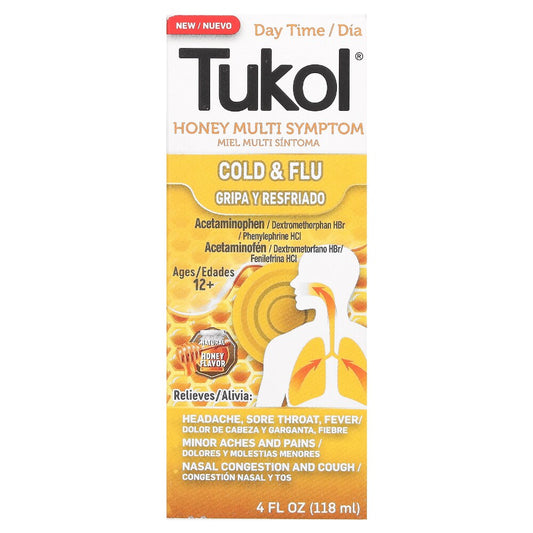 Tukol Day Time Multi Symptom Honey Cold & Flu 4 Oz Box Honey Pasteur Pharmacy