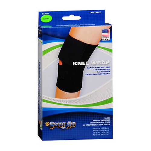 Knee Wrap Neoprene Sport Aid Black Small Wall Jacks & Braces Pasteur Pharmacy