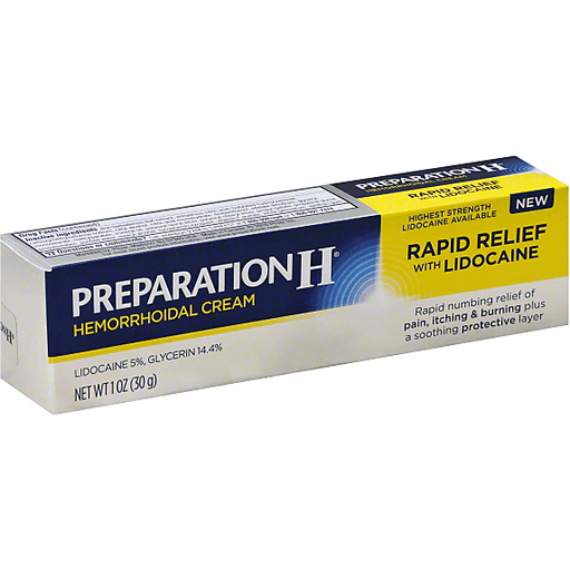 Preparation H Hemorrhoidal Cream, Rapid Relief, With Lidocaine Health & Beauty Pasteur Pharmacy