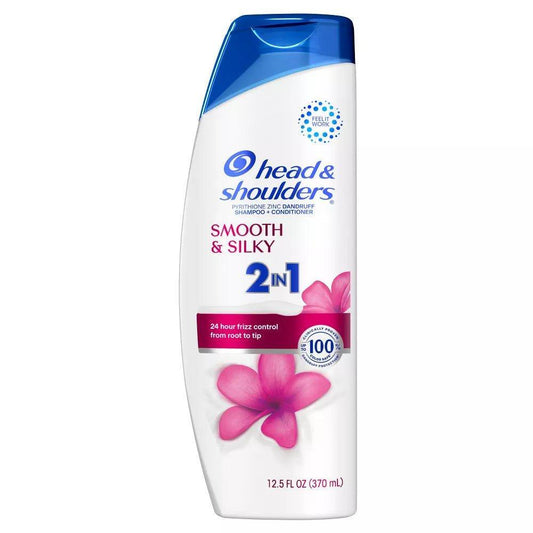 Head & Shoulders 2 In 1 Dandruff Shampoo Conditioner, Smooth Silky, 12.5 Oz Shampoo & Conditioner Pasteur Pharmacy