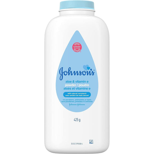 Johnson's Pure Cornstarch Baby Powder, Soothing Aloe & Vitamin E, 15 Oz Baby & Toddler Pasteur Pharmacy