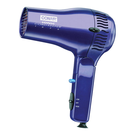 Conair Cord Keeper Hair Dryer, 1875W – Retractable Cord Travel Hair Dryer with Folding Handle & Ionic Technology Hair Dryers Pasteur Pharmacy