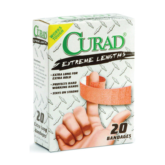 Curad Extreme Lengths Adhesive Bandages, 3/4" x 4.75", 20 Count First Aid Pasteur Pharmacy