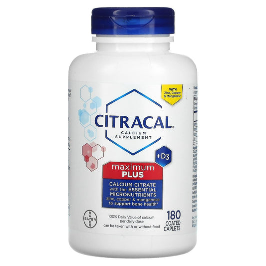 Citracal Maximum Plus Calcium Citrate, +D3, Coated Caplets Vitamins & Supplements Pasteur Pharmacy