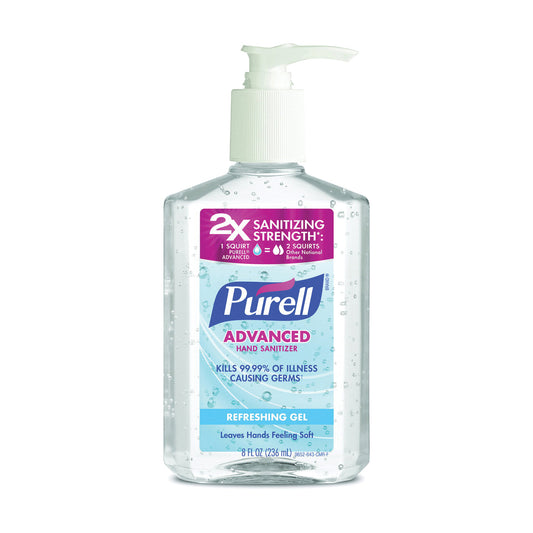 Purell Advanced Refreshing Gel Hand Sanitizer, 8 Oz Pump Bottle, Clean Scent Health & Beauty Pasteur Pharmacy