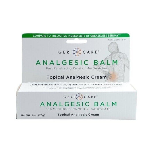 Geri-Care® Analgesic Balm – Muscle and Joint Pain Relief (1 oz Tube) Lotion & Moisturizer Pasteur Pharmacy
