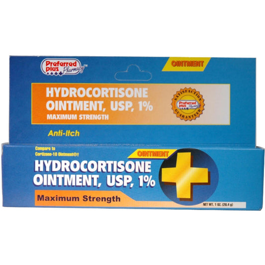 Preferred Plus Hydrocortisone Ointment USP 1% 1 Oz Pasteur Pharmacy
