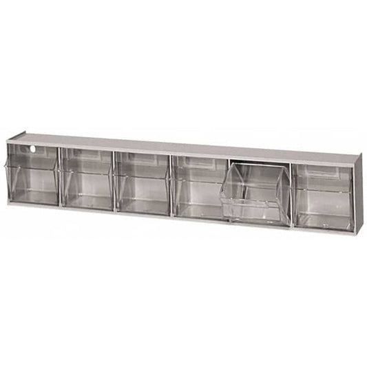 Quantum Storage Systems Tip Out Bin QTB306 – 6 Compartments White Cabinets & Storage Pasteur Pharmacy