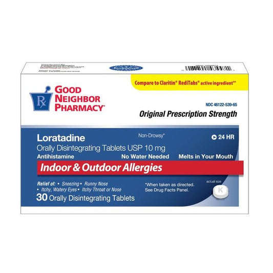 GNP Loratadine 10mg Orally Disintegrating Tablets (30 Count) Medicine & Drugs Pasteur Pharmacy