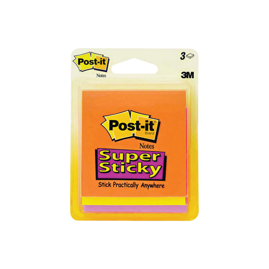 Post-it Super Sticky Notes, 3" X 3", Marrakesh Collection, 3 Pads/Pack Sticky Notes Pasteur Pharmacy