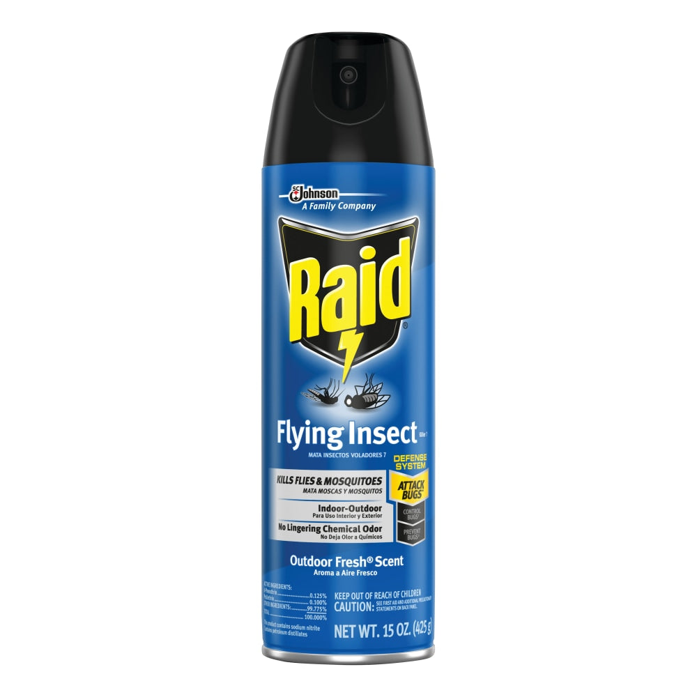 Raid Flying Insect Killer, Outdoor Fresh Scent, 15 Oz Aerosol Can Pest Control Pasteur Pharmacy