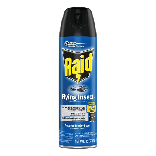 Raid Flying Insect Killer, Outdoor Fresh Scent, 15 Oz Aerosol Can Pest Control Pasteur Pharmacy