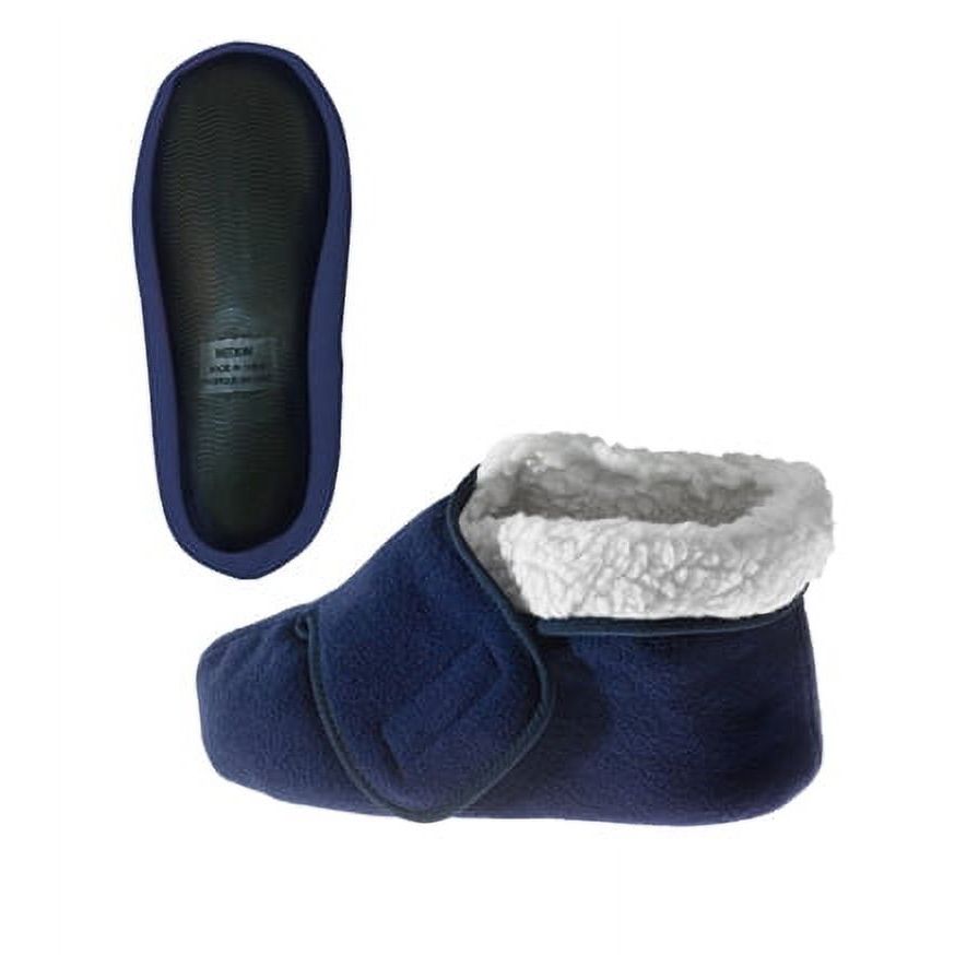 Careismatic Brands Inc. Men’s & Women’s Extra Wide Soft Fleece Diabetic Bootie Slippers For Seniors 2XL Navy Clothing Pasteur Pharmacy