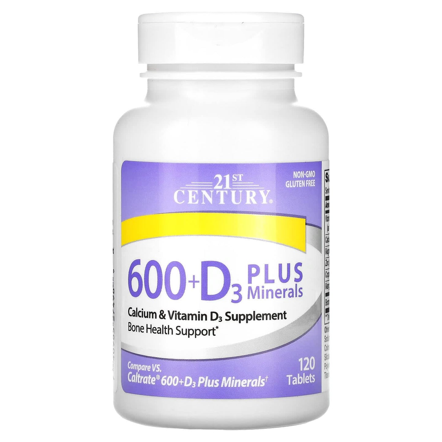 21st Century Calcium 600 D3 Min Tablet 120 Ct Vitamins & Supplements Pasteur Pharmacy