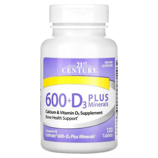 21st Century Calcium 600 D3 Min Tablet 120 Ct Vitamins & Supplements Pasteur Pharmacy