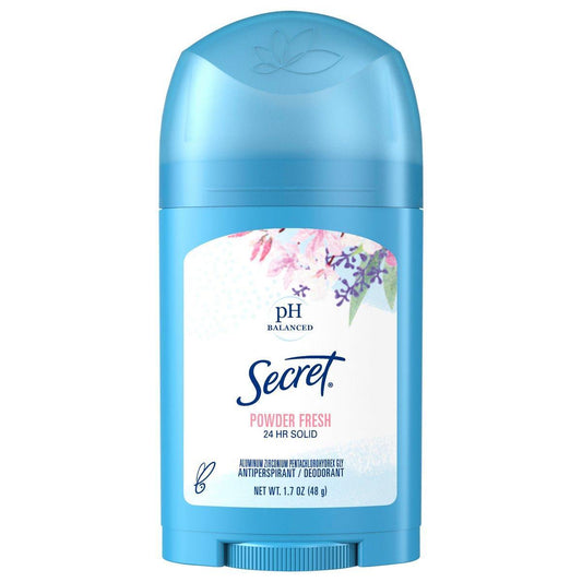 Secret Wide Solid Antiperspirant And Deodorant, Powder Fresh, 1.7 Oz Deodorant Pasteur Pharmacy
