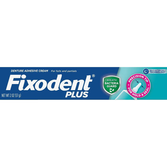 Fixodent Plus Precisi & Seal, Breath Bacteria Guard Denture Adhesive Cream, 2 Oz Denture Adhesives Pasteur Pharmacy