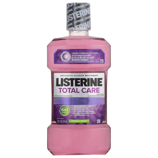 Listerine Total Care Mouthwash, Anticavity, Fluoride, Fresh Mint 1.0 L Mouthwash Pasteur Pharmacy