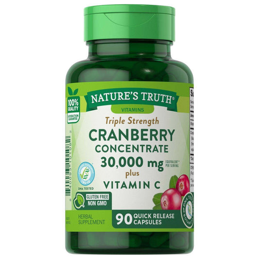 Nature's Truth Quick Release Capsules Triple Strength 30,000 Mg Cranberry Concentrate Plus Vitamin C Vitamins & Supplements Pasteur Pharmacy