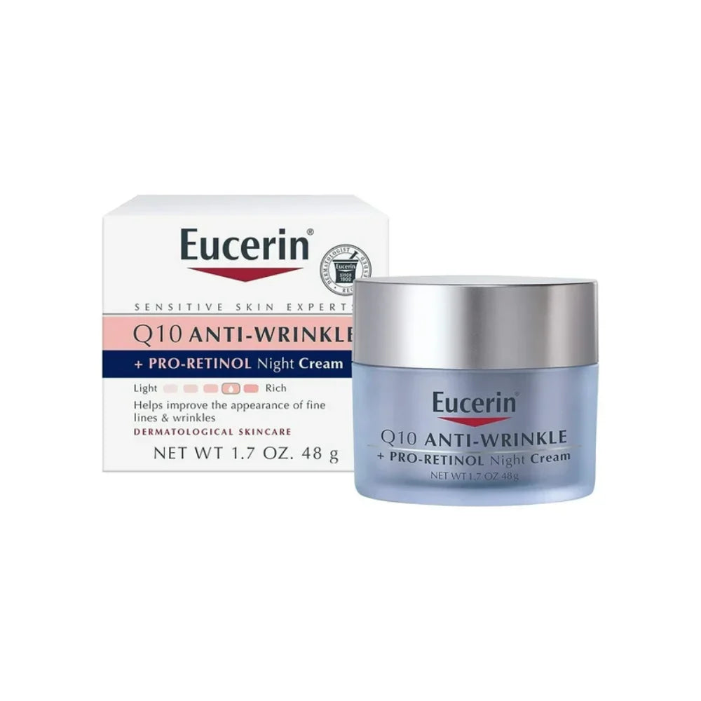 Eucerin Q10 Anti-Wrinkle + Pro-Retinol Night Cream, 1.7 Fl Oz - 48 G Health & Beauty Pasteur Pharmacy