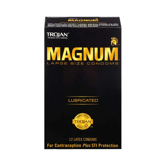 Trojan Magnum Large Size Lubricated Premium Latex Condoms Condoms Pasteur Pharmacy