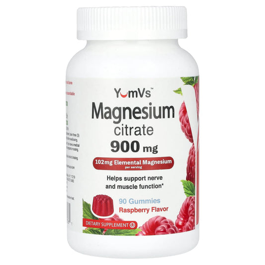Yum-V's® Magnesium Citrate Gummies – Raspberry (900 mg, 90 Count) Health & Beauty Pasteur Pharmacy
