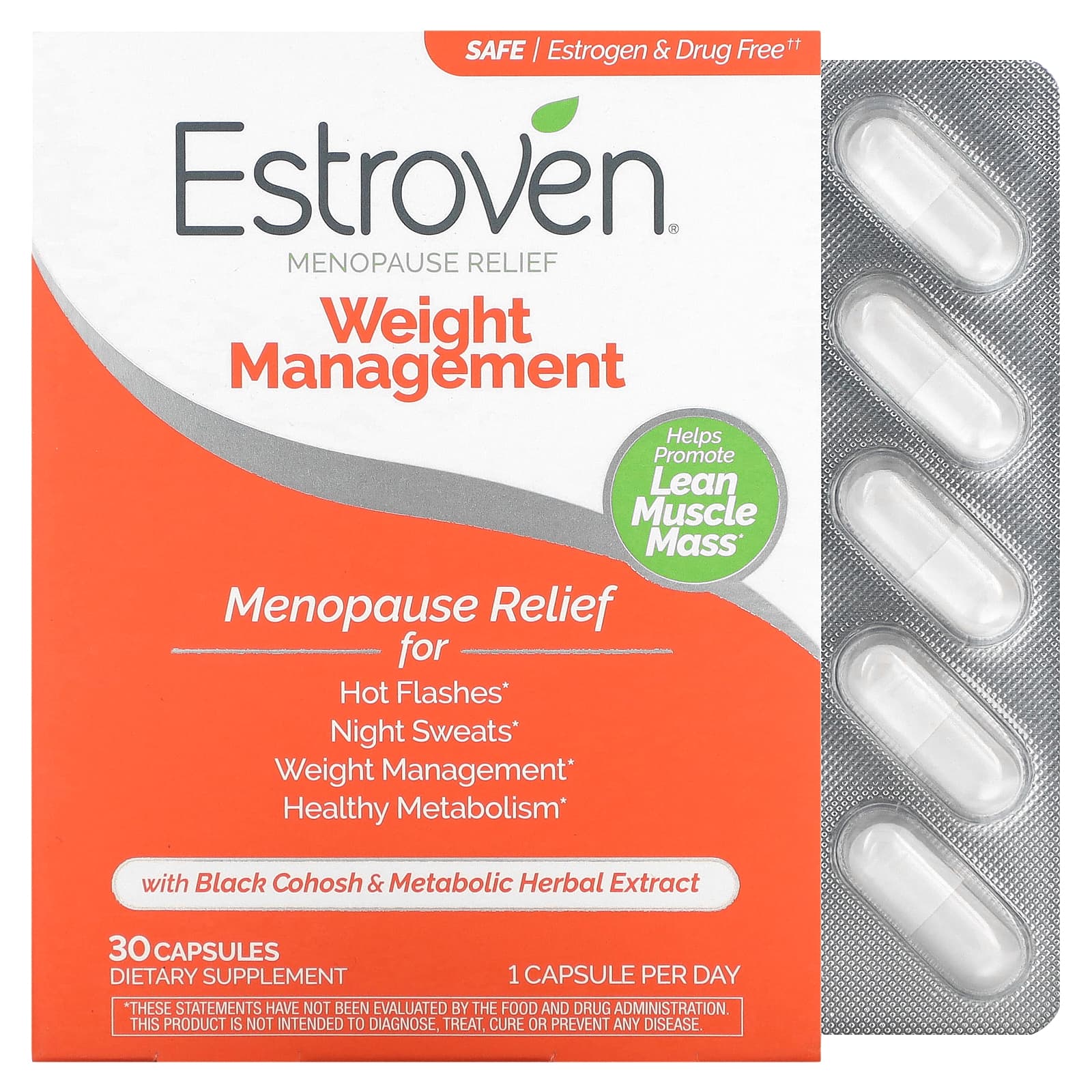 Estroven® Menopause Relief &amp; Weight Management – Dietary Supplement Vitamins & Supplements Pasteur Pharmacy