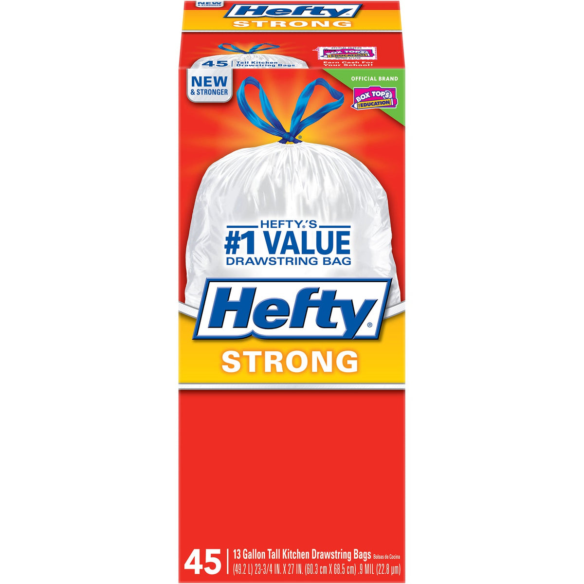 Hefty 13 Gallon Strong Drawstrings Tall Kitchen Bags