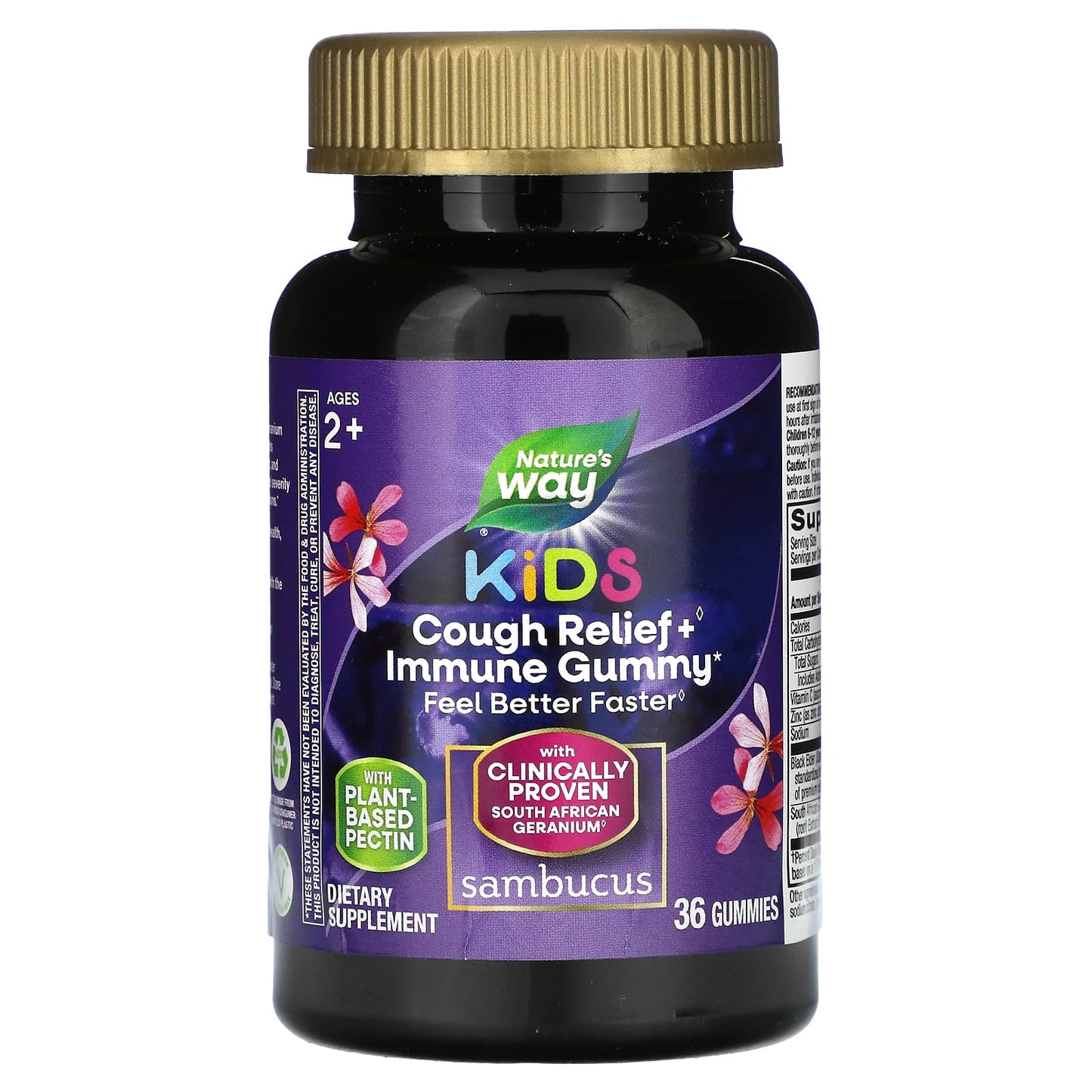 Nature's Way Cough Relief + Immune - Kids / Ages 2+ (Gummies) Sambucus Health & Beauty Pasteur Pharmacy