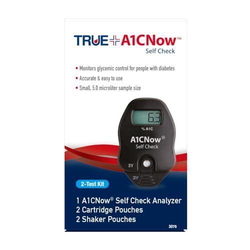TRUEA1CNow Self Check At-Home A1C Test Kit, Lab-Accurate Results in 5 Minutes, 2-Test Count Blood Glucose Meters Pasteur Pharmacy