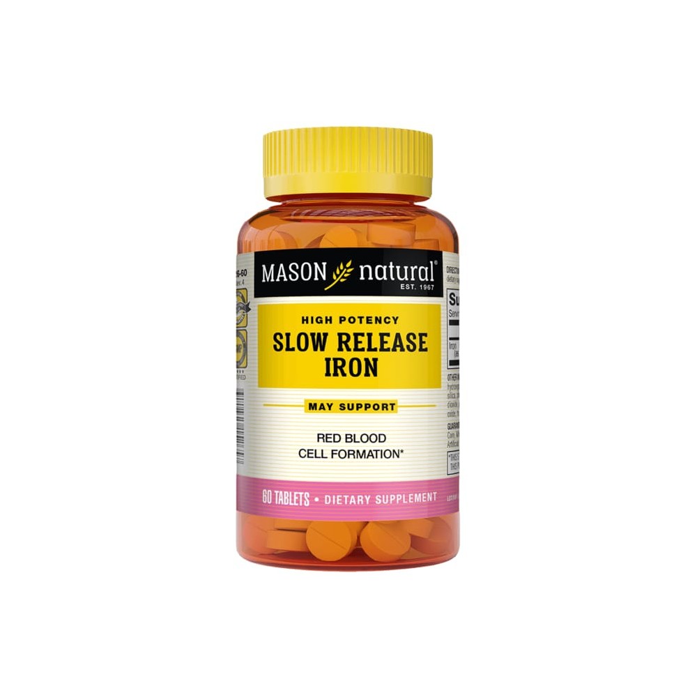 Mason Natural High Potency Slow Release Iron 50 Mg 60 Tablets Vitamins & Supplements Pasteur Pharmacy