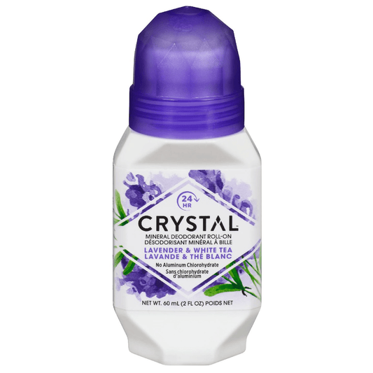 Crystal Essence Mineral Roll On Deodorant, Lavender & White Tea, 2.25 Fl. Oz Deodorant Pasteur Pharmacy