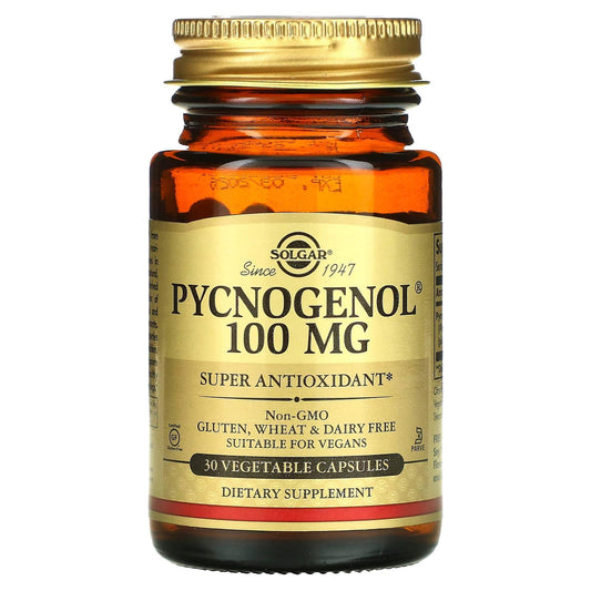 Solgar Pycnogenol, 100 Mg, 30 Vegetable Capsules Vitamins & Supplements Pasteur Pharmacy