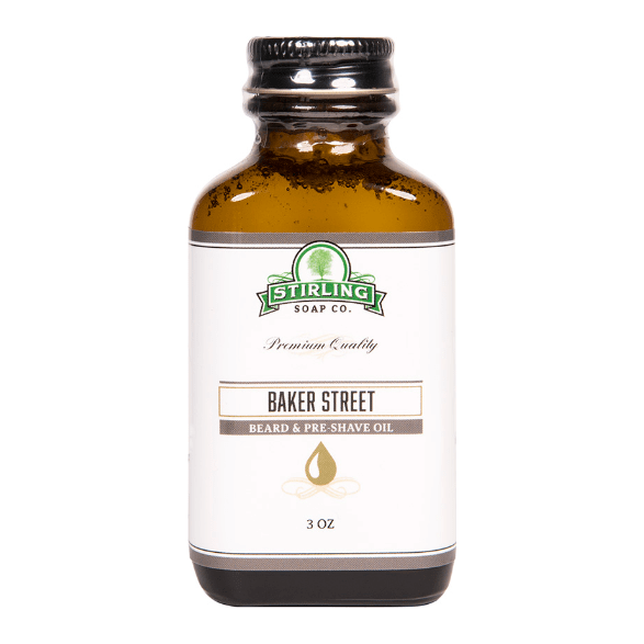 Stirling Soap Co. Baker Street Beard & Preshave Oil 3 Oz Beard & Preshave Oil Pasteur Pharmacy