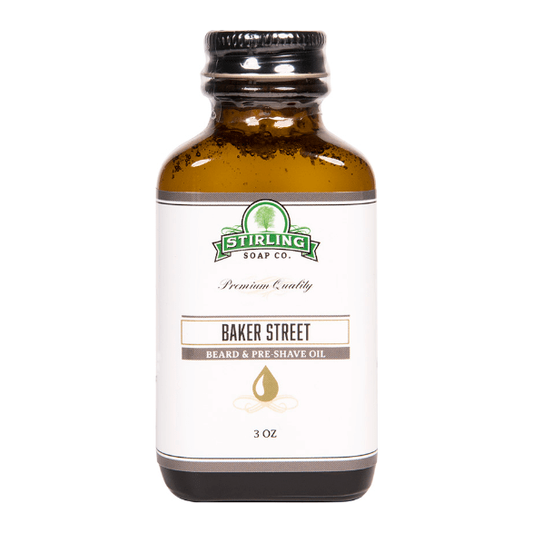 Stirling Soap Co. Baker Street Beard & Preshave Oil 3 Oz Beard & Preshave Oil Pasteur Pharmacy