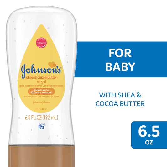 Johnson's Baby Oil Gel With Shea Cocoa Butter 6.50 Fl Oz Baby & Toddler Pasteur Pharmacy
