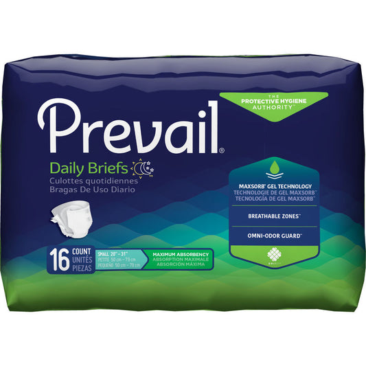 Prevail Briefs Maximum Absorbency Small 20" To 31" Waist 9 Bicycle Shorts & Briefs Pasteur Pharmacy