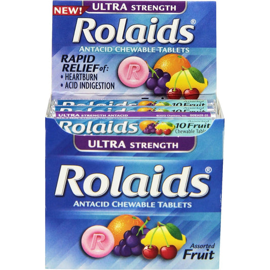 Rolaids Chewable Tablets Ultra Strength Assorted Fruit Antacid Health & Beauty Pasteur Pharmacy