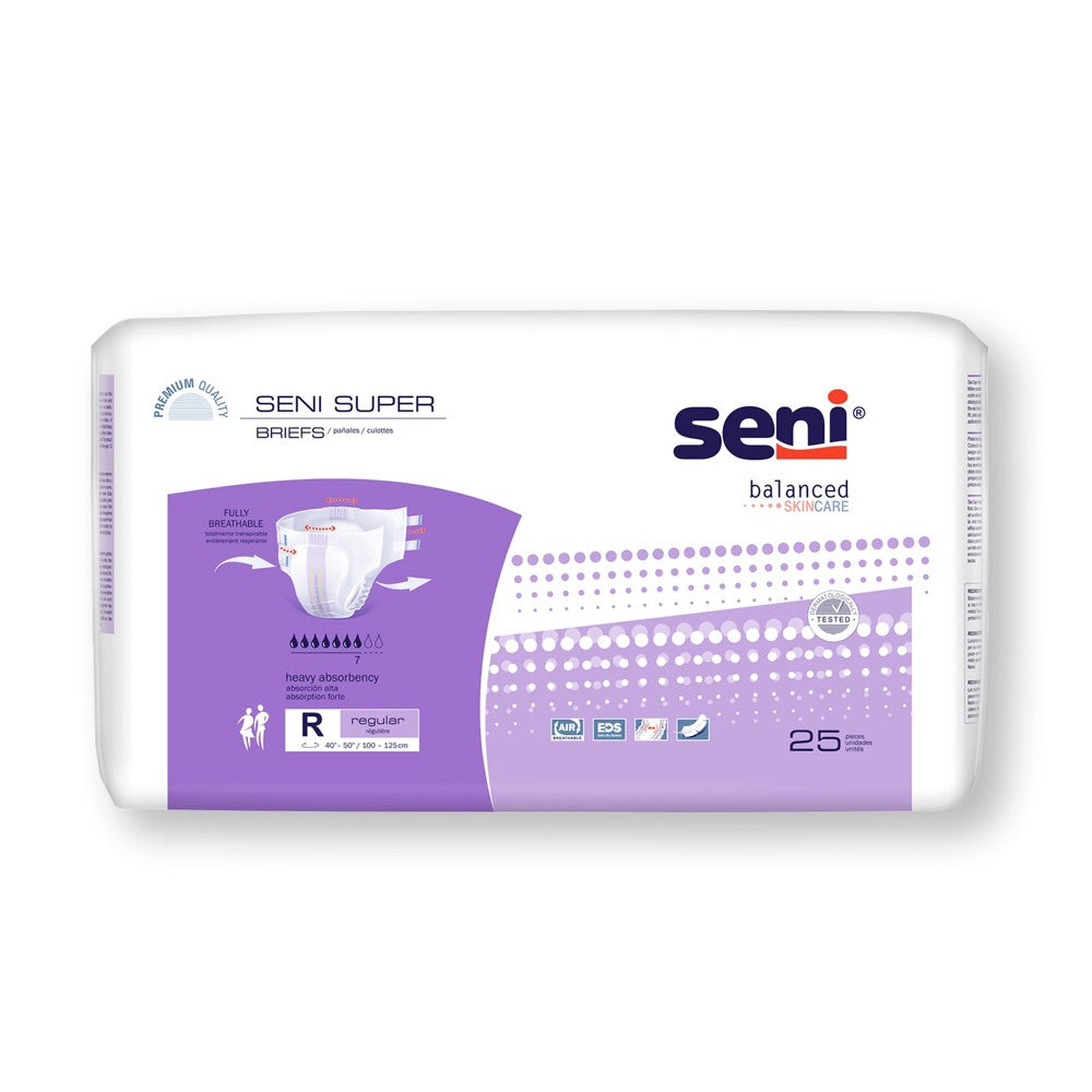 Seni Super Heavy Absorbency Incontinence Brief, Regular 1163851 Bicycle Shorts & Briefs Pasteur Pharmacy