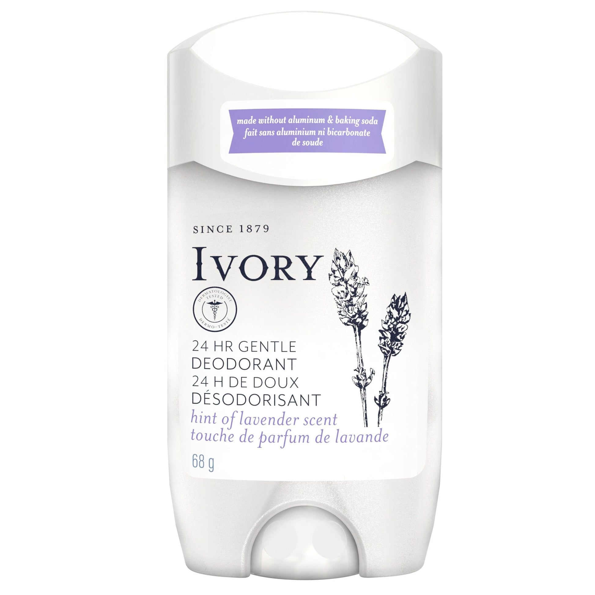 Ivory Aluminum Free Deodorant, Hint of Lavender, 24-Hour Odor Protection, 2.4 oz Stick Deodorant Pasteur Pharmacy