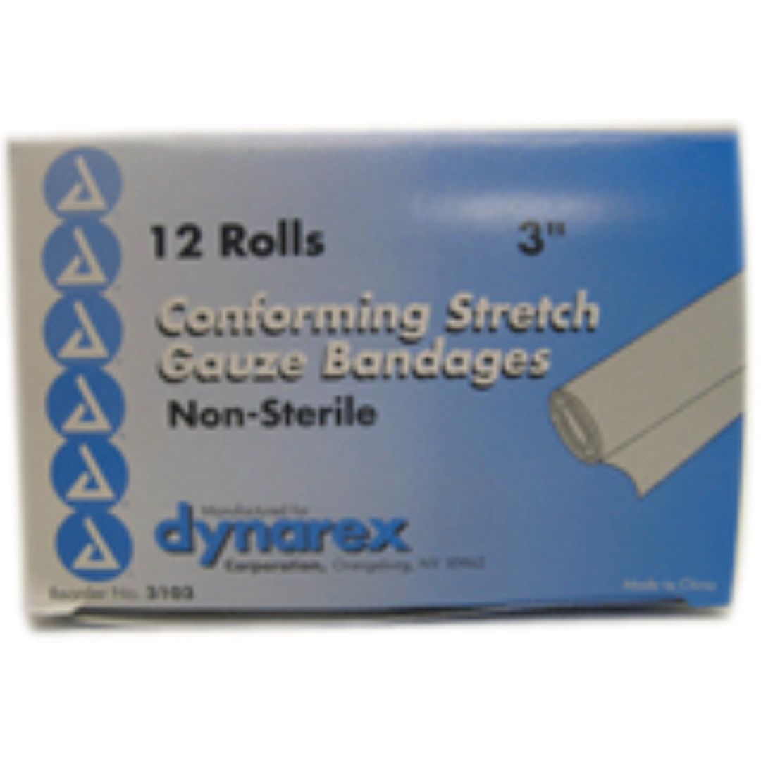 Dynarex Non-Sterile Conforming Stretch Gauze Bandages – Reliable Wound Care First Aid Pasteur Pharmacy