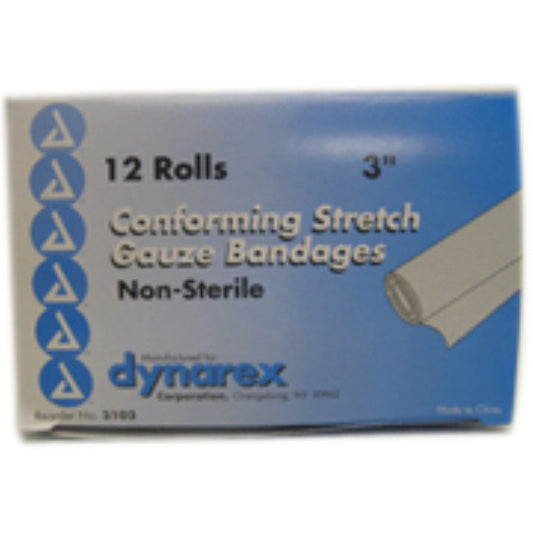 Dynarex Non-Sterile Conforming Stretch Gauze Bandages – Reliable Wound Care First Aid Pasteur Pharmacy