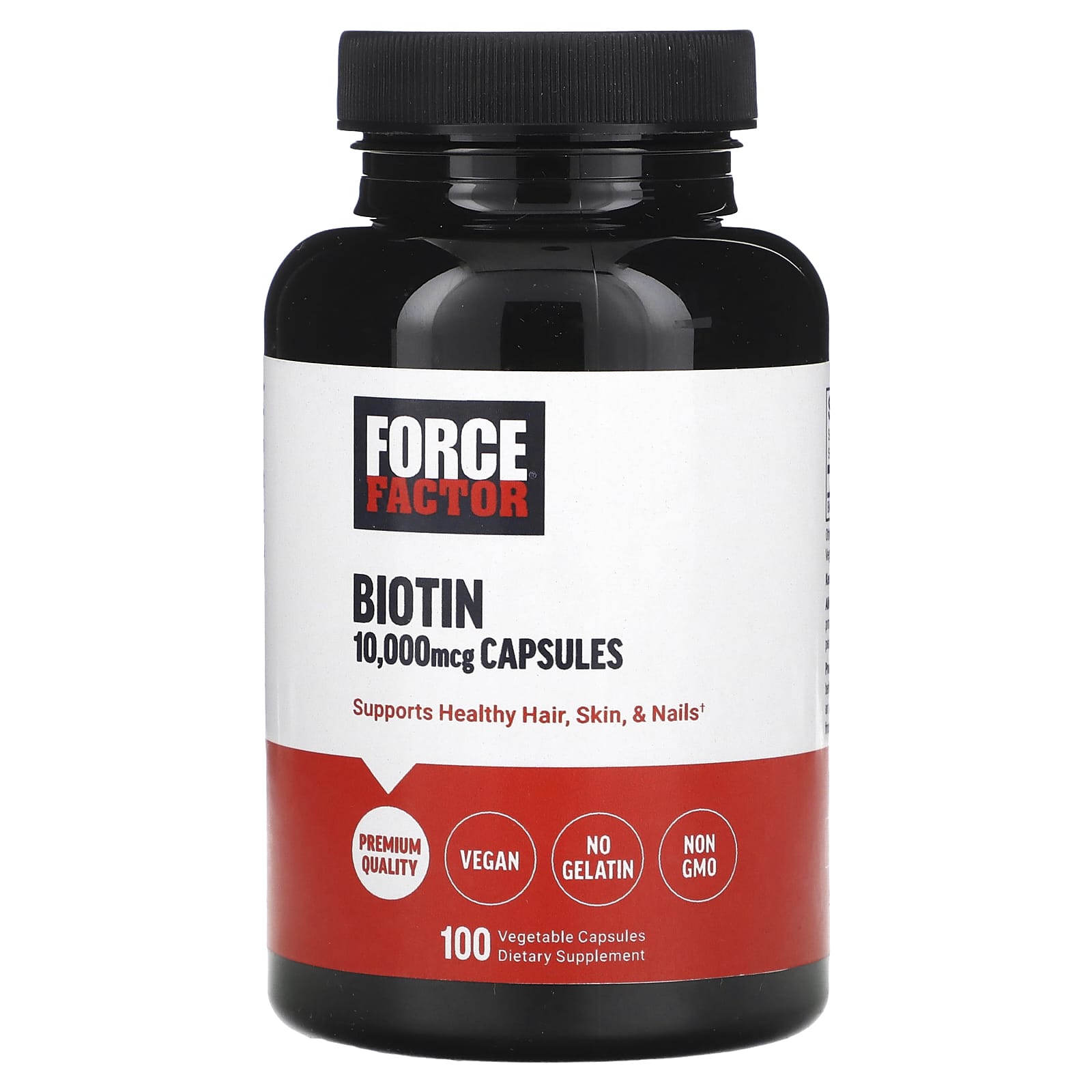 Force Factor Biotin, 10,000 Mcg, 100 Vegetable Capsules Building Consumables Pasteur Pharmacy