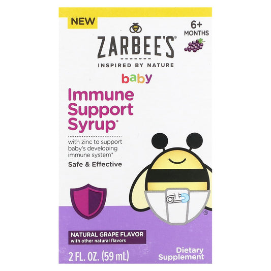 Zarbee's® Baby Immune Support Syrup – Natural Grape Flavor (2 fl oz / 59 ml) Grapes Pasteur Pharmacy