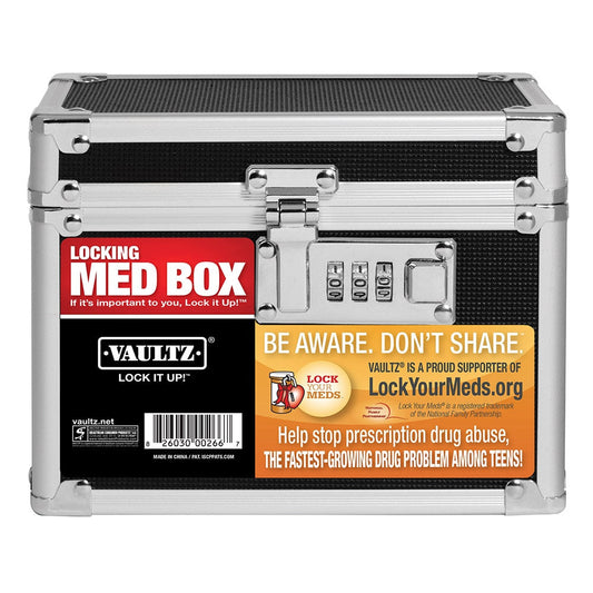Vaultz® Medicine Lock Box – Combination Lock, Black Health Care Pasteur Pharmacy